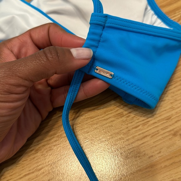 NWT ✨ Aqua Blue 2 piece swimwear set from PINK - Top size M / bottoms size L - Picture 5 of 11